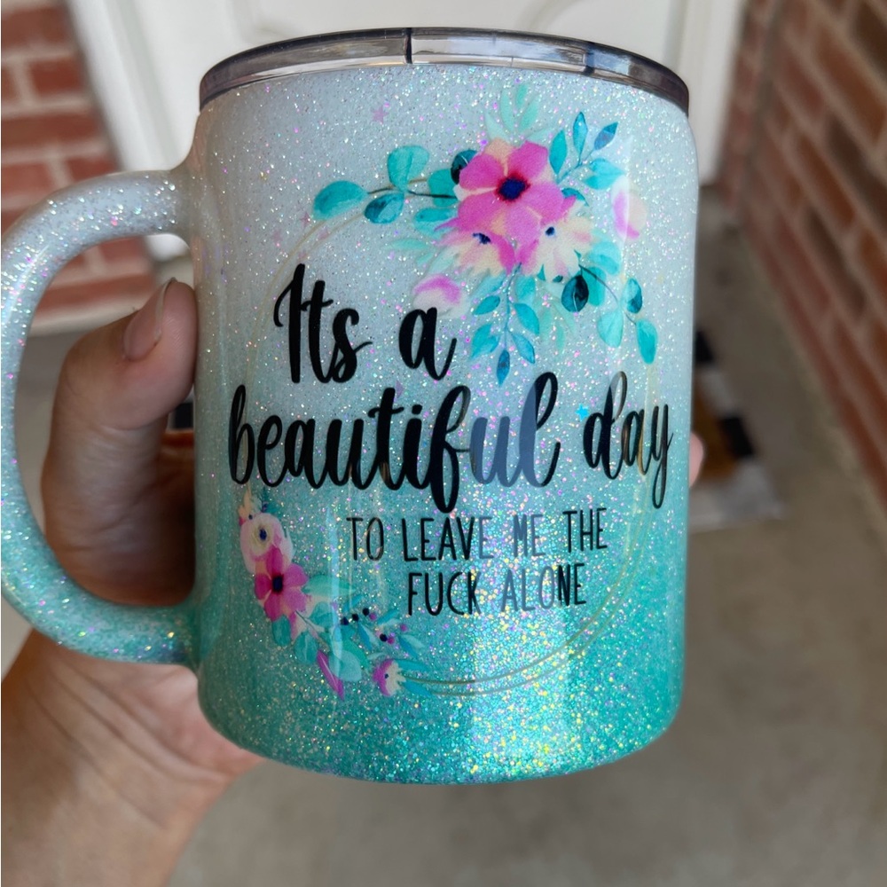 Custom glitter epoxy tumbler